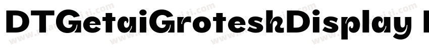 DTGetaiGroteskDisplay Black字体转换